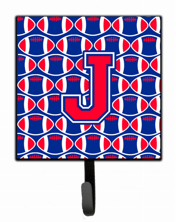 Letter Football Harvard Crimson and Yale Blue Leash or Key Holder - 638508314079