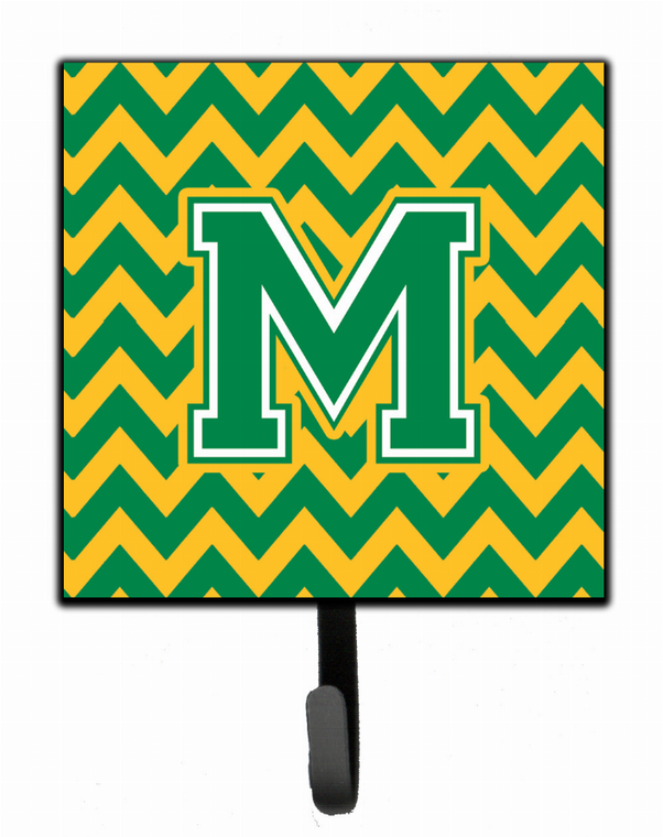 Letter Chevron Green and Gold Leash or Key Holder - 638508309686