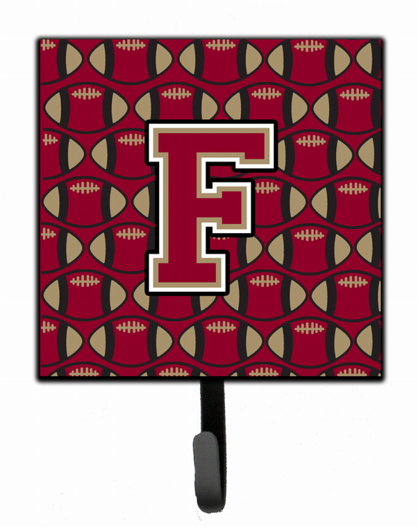 Letter Football Garnet and Gold Leash or Key Holder - 638508314550