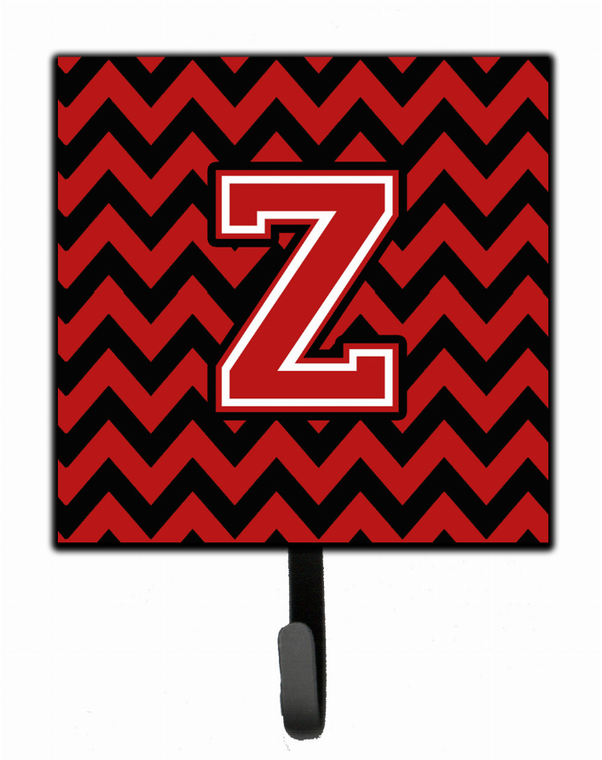 Letter Chevron Black and Red   Leash or Key Holder - 638508307026