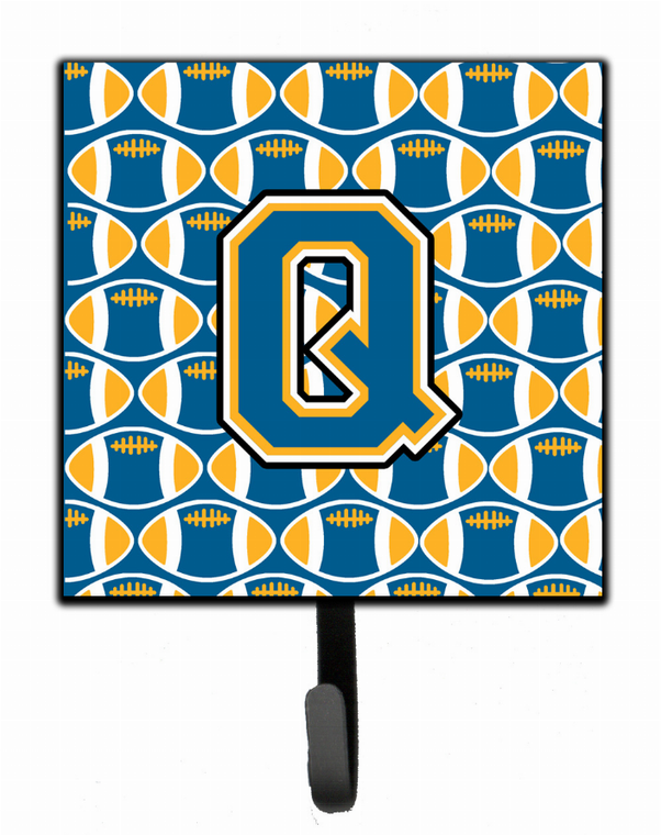 Letter Football Blue and Gold Leash or Key Holder - 638508314406