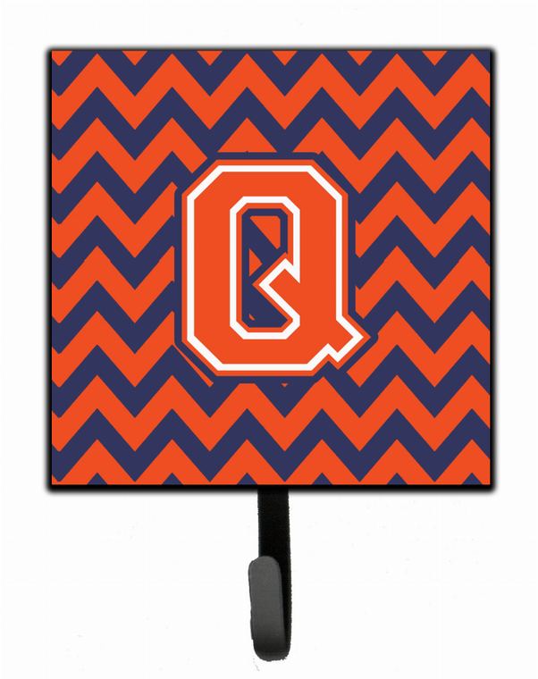 Letter Chevron Orange and Blue Leash or Key Holder - 638508305688