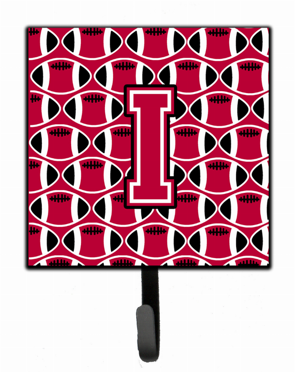Letter Football Crimson and White Leash or Key Holder - 638508314840