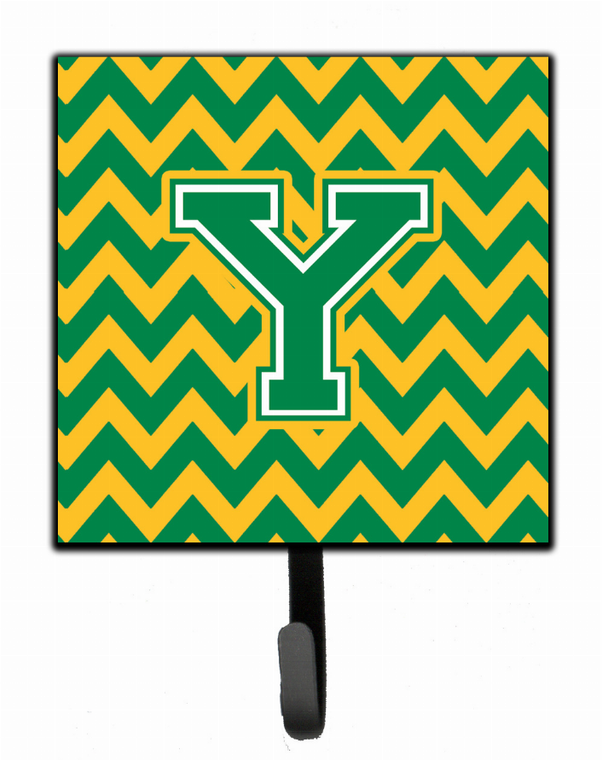 Letter Chevron Green and Gold Leash or Key Holder - 638508309808