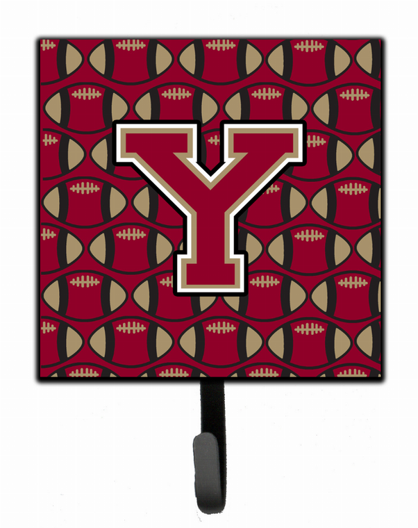 Letter Football Garnet and Gold Leash or Key Holder - 638508314741