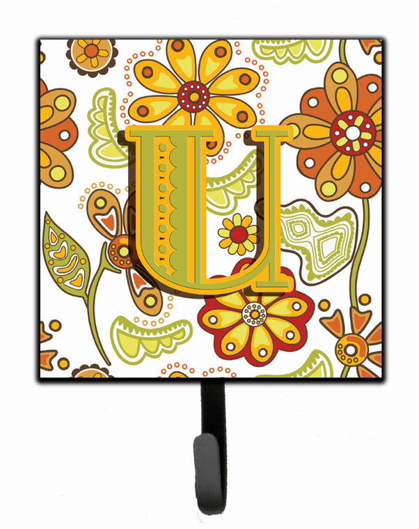 Floral Mustard and Green Leash or Key Holder - 615872991730