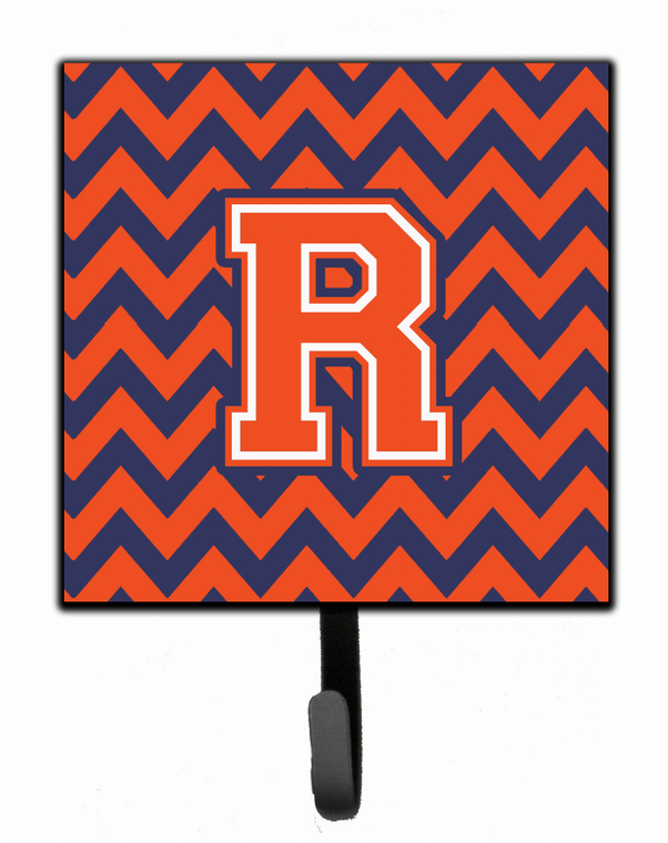Letter Chevron Orange and Blue Leash or Key Holder - 638508305695