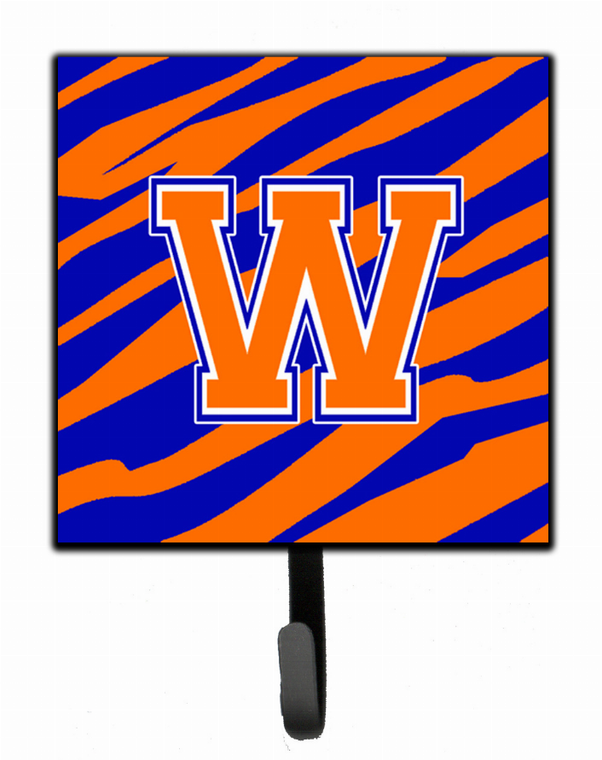 Letter Initial Tiger Stripe - Blue Orange  Leash or Key Holder - 615872516728