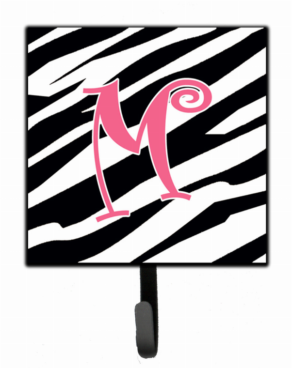 Letter Initial Zebra Stripe and Pink Leash or Key Holder - 615872519095