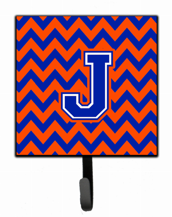 Letter Chevron Orange and Blue Leash or Key Holder - 638508306111