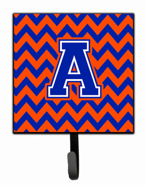 Letter Chevron Orange and Blue Leash or Key Holder - 638508305169