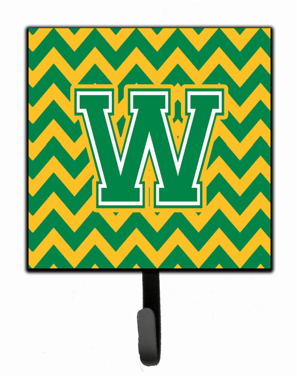 Letter Chevron Green and Gold Leash or Key Holder - 638508309785