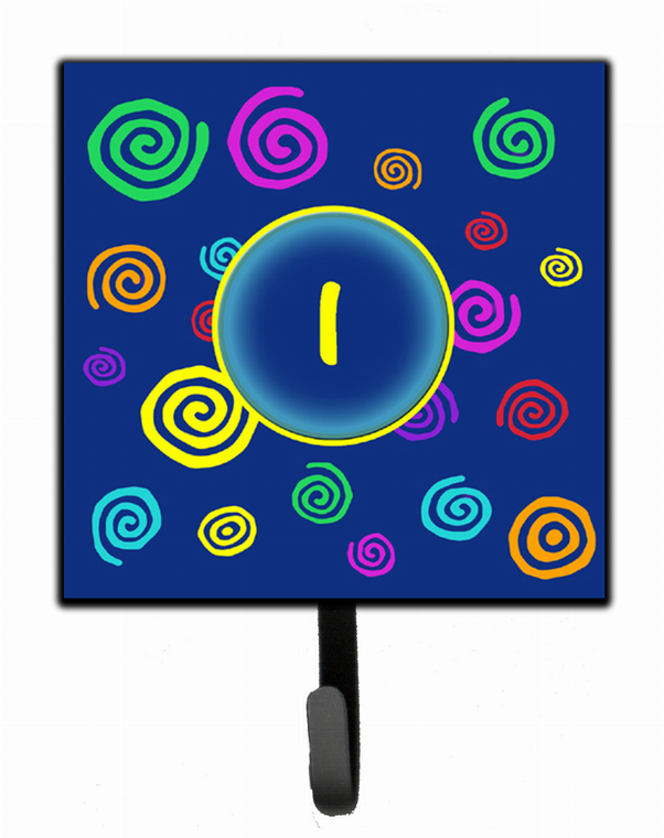 Letter Initial Monogram - Blue Swirls Leash or Key Holder - 615872515110