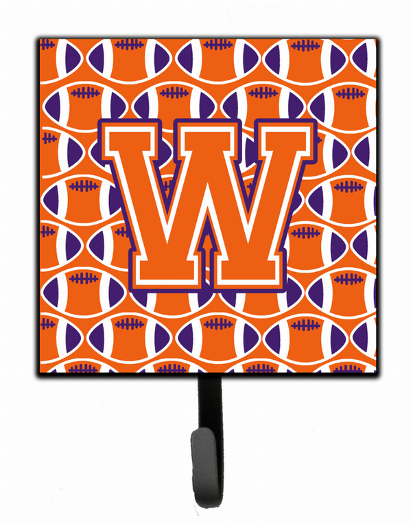 Letter Football Orange, White and Regalia Leash or Key Holder - 638508313164
