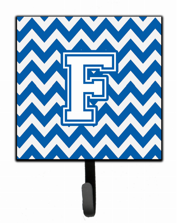 Letter Chevron Blue and White Leash or Key Holder - 638508306326