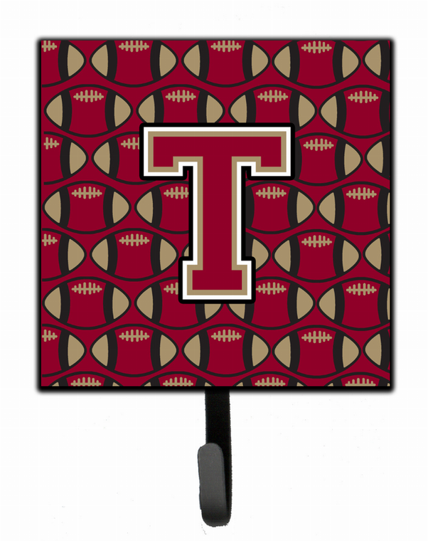 Letter Football Garnet and Gold Leash or Key Holder - 638508314697