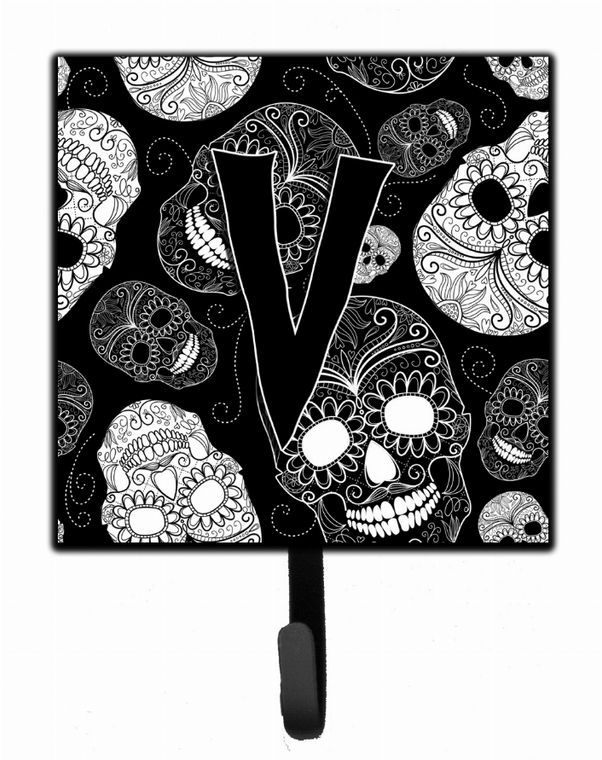 Day of the Dead Skulls Black Leash or Key Holder - 615872993048