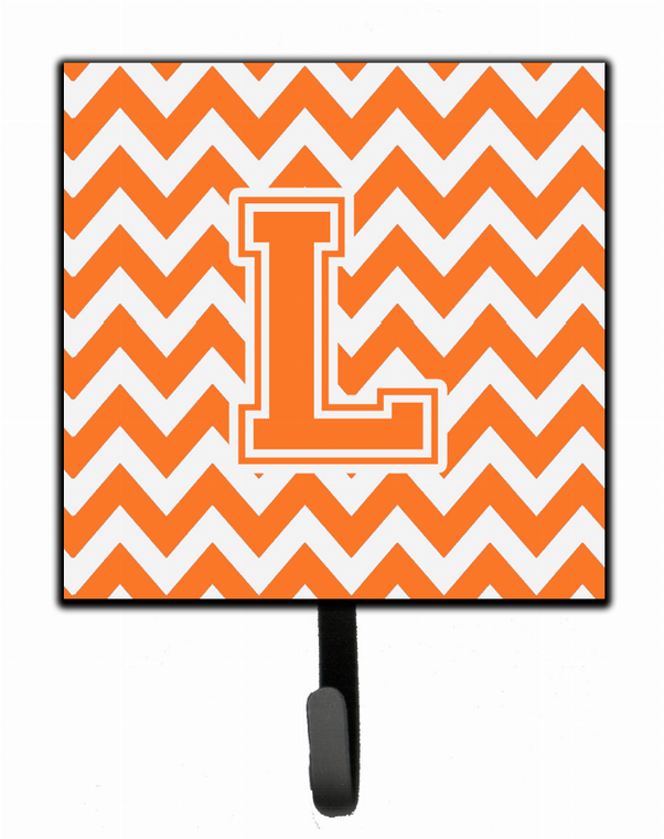 Letter Chevron Orange and White Leash or Key Holder - 638508306630