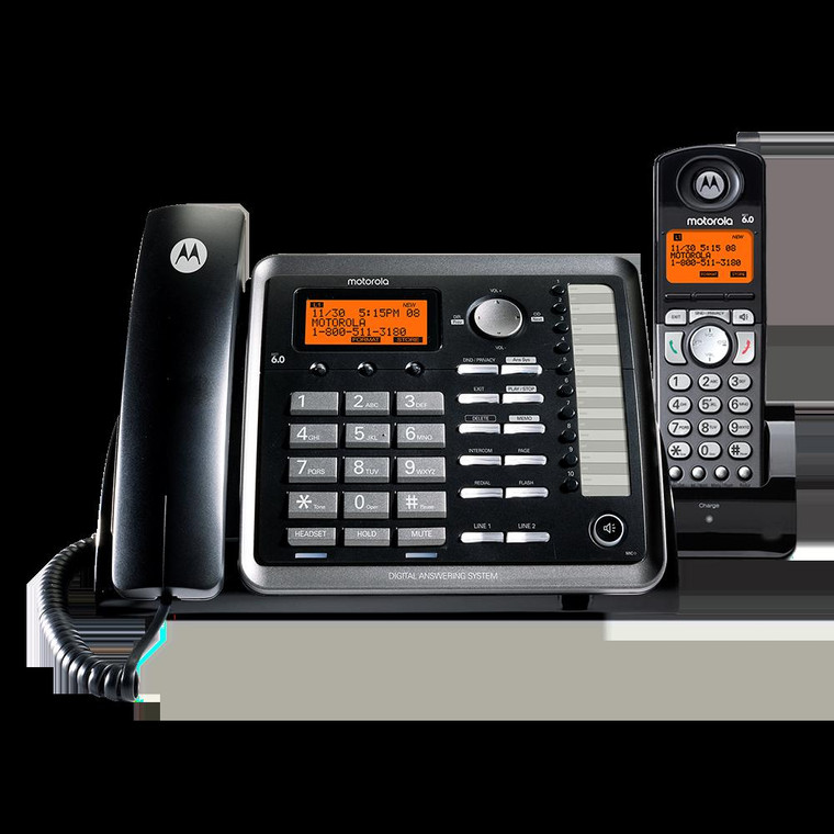 Motorola 2-line Corded/cordless Dect 6.0 - 810036770415