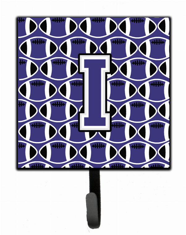 Letter Football Purple and White Leash or Key Holder - 638508311986