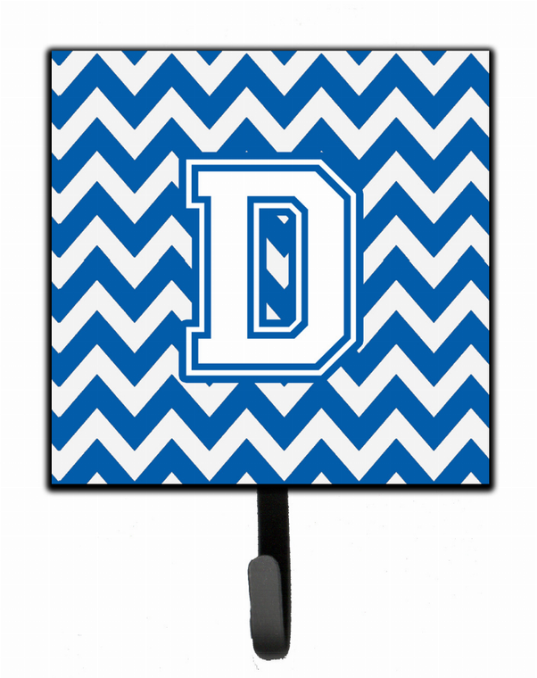 Letter Chevron Blue and White Leash or Key Holder - 638508306302