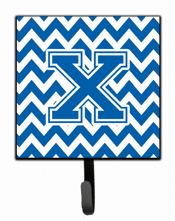 Letter Chevron Blue and White Leash or Key Holder - 638508309013
