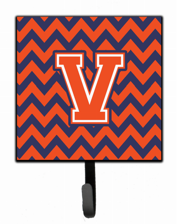 Letter Chevron Orange and Blue Leash or Key Holder - 638508305732