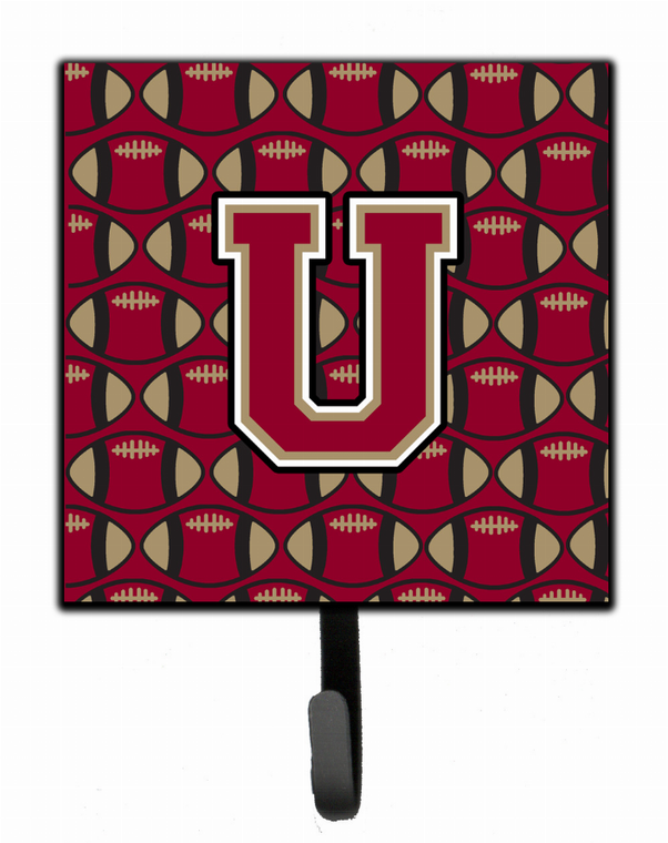 Letter Football Garnet and Gold Leash or Key Holder - 638508314703