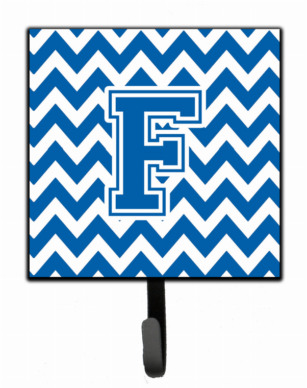 Letter Chevron Blue and White Leash or Key Holder - 638508308832