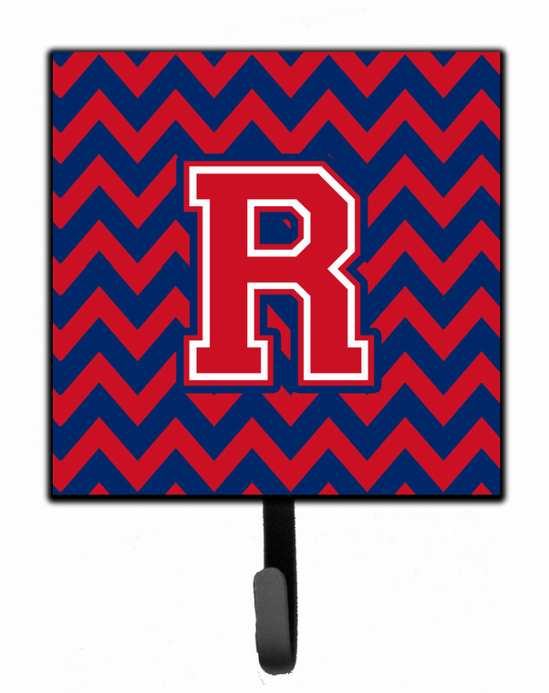 Letter Chevron Yale Blue and Crimson Leash or Key Holder - 638508308696