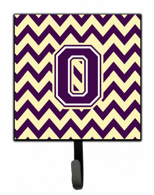 Letter Chevron Purple and Gold Leash or Key Holder - 638508309440