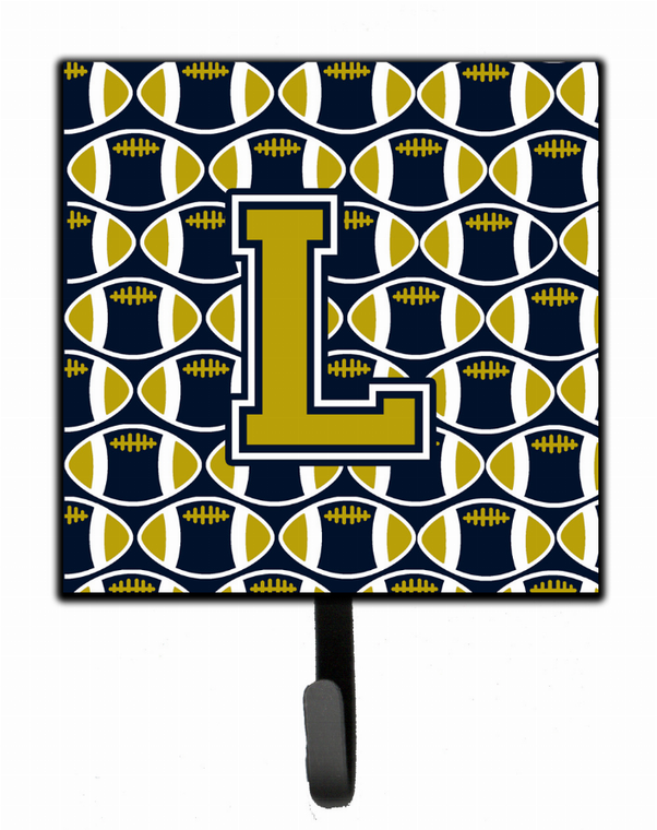 Letter Football Blue and Gold Leash or Key Holder - 638508313577
