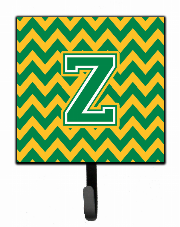 Letter Chevron Green and Gold Leash or Key Holder - 638508309815