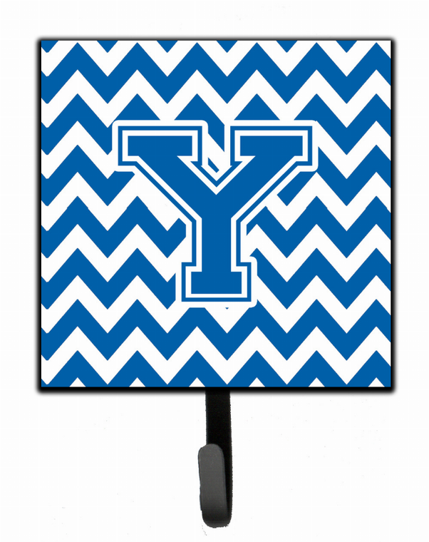 Letter Chevron Blue and White Leash or Key Holder - 638508309020