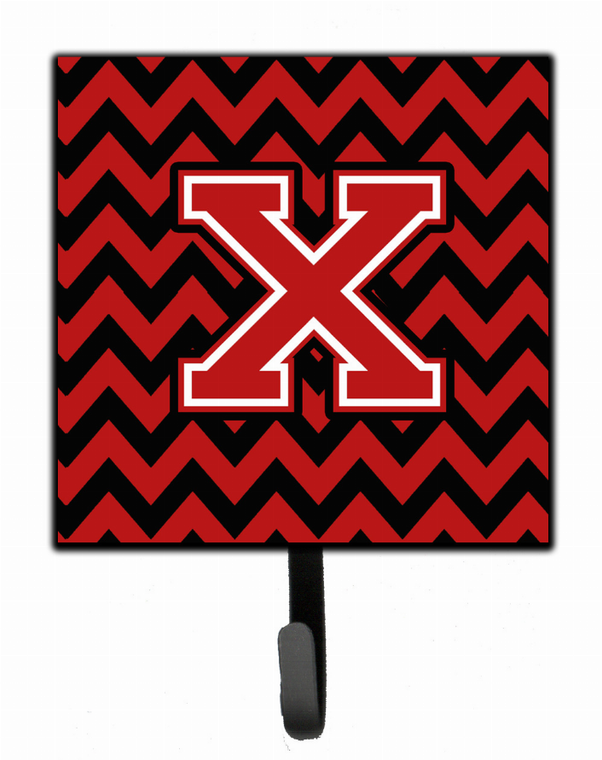 Letter Chevron Black and Red   Leash or Key Holder - 638508307002