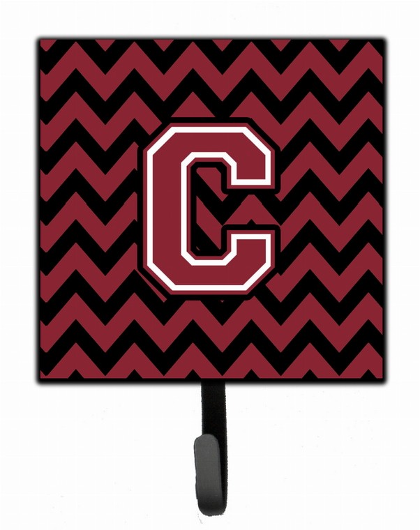 Letter Chevron Garnet and Black  Leash or Key Holder - 638508308047