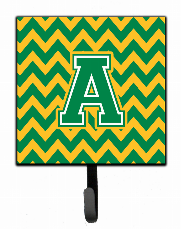Letter Chevron Green and Gold Leash or Key Holder - 638508309563