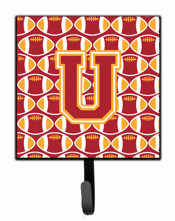 Letter Football Cardinal and Gold Leash or Key Holder - 638508312624