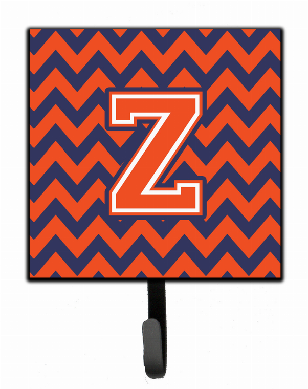 Letter Chevron Orange and Blue Leash or Key Holder - 638508305770