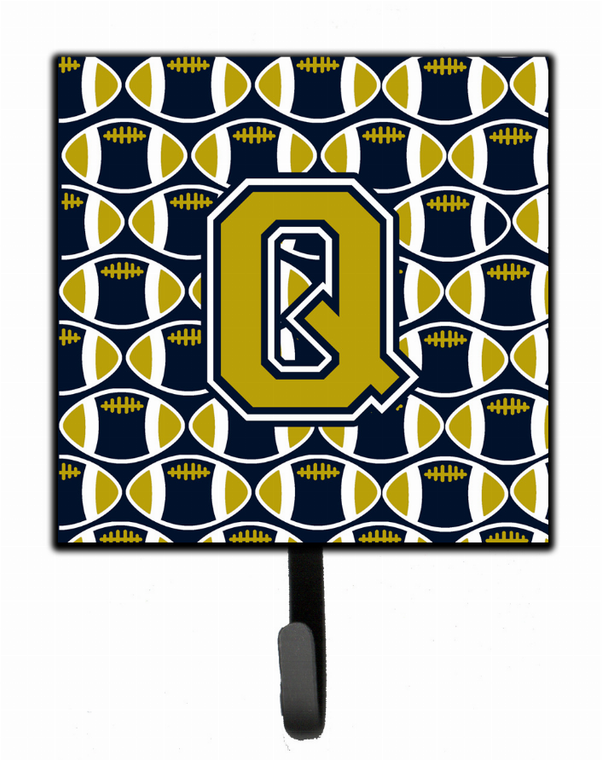 Letter Football Blue and Gold Leash or Key Holder - 638508313621