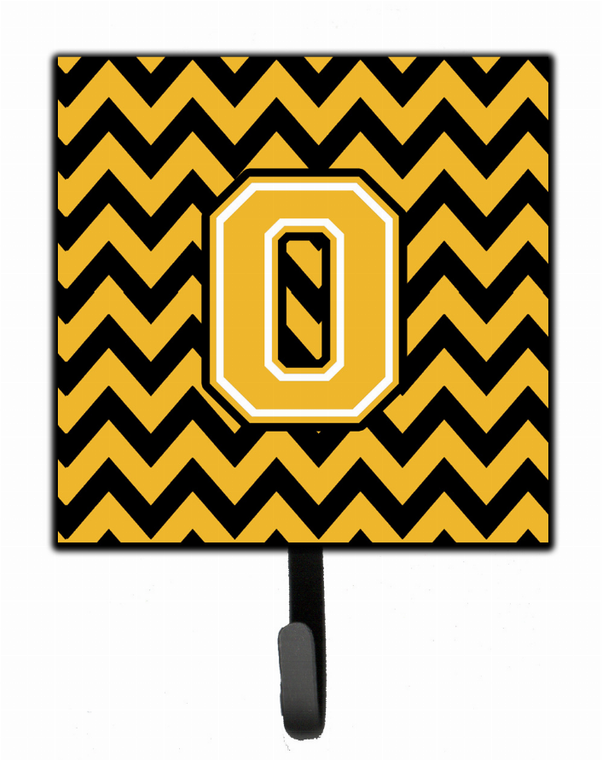 Letter Chevron Black and Gold Leash or Key Holder - 638508308412