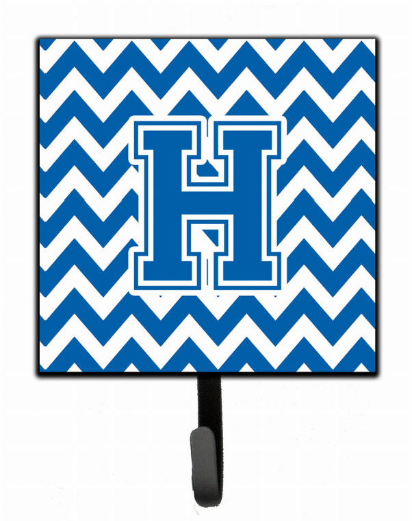 Letter Chevron Blue and White Leash or Key Holder - 638508308856