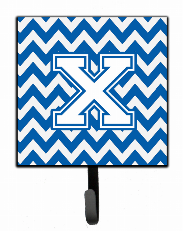 Letter Chevron Blue and White Leash or Key Holder - 638508306500