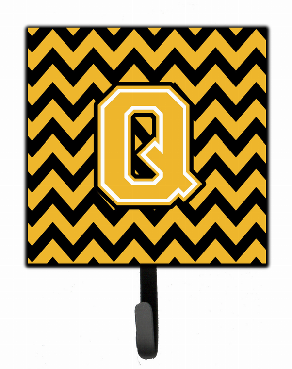Letter Chevron Black and Gold Leash or Key Holder - 638508308436