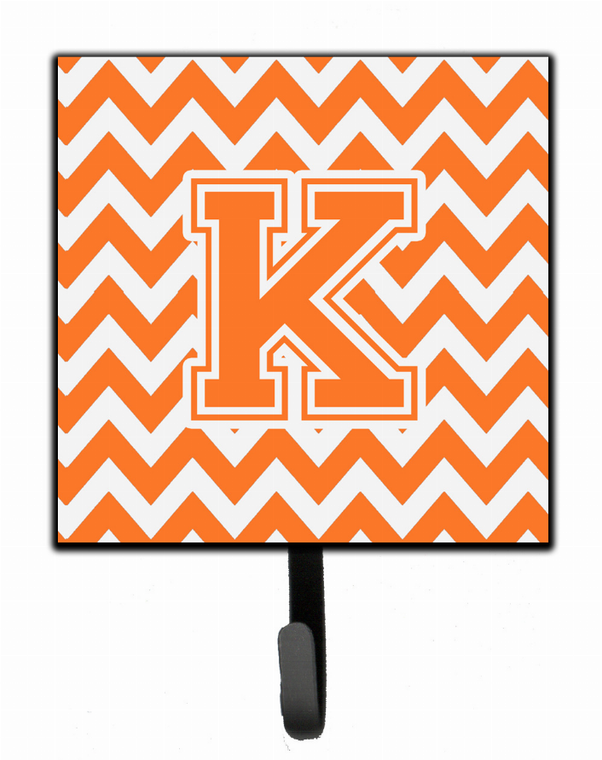 Letter Chevron Orange and White Leash or Key Holder - 638508306623