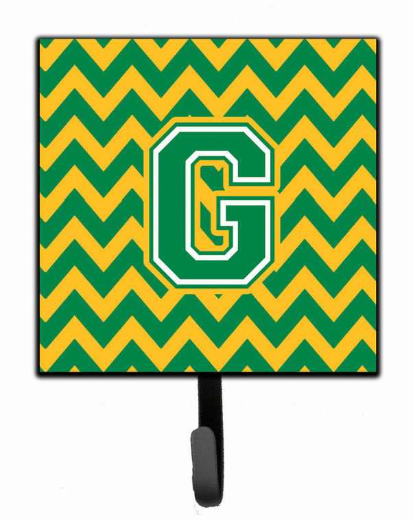 Letter Chevron Green and Gold Leash or Key Holder - 638508309624