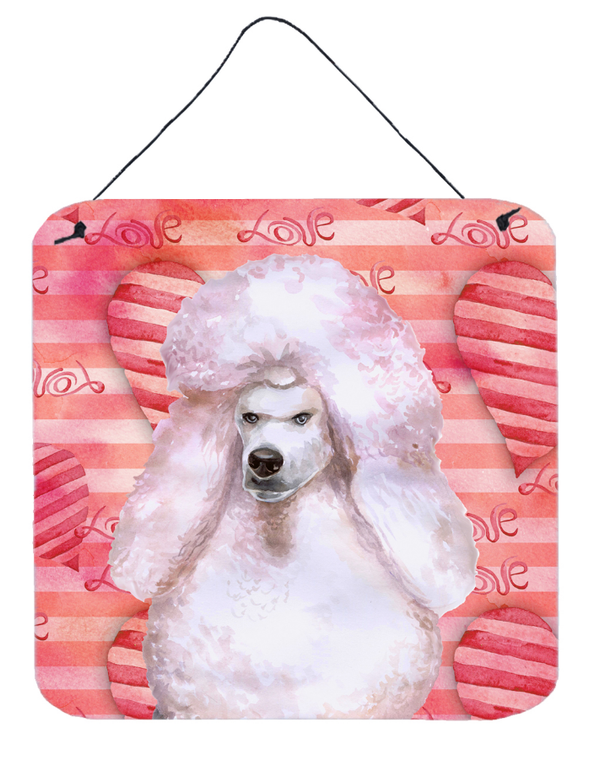 Poodle - Standard - White Wall or Door Hanging Prints - 652259208883