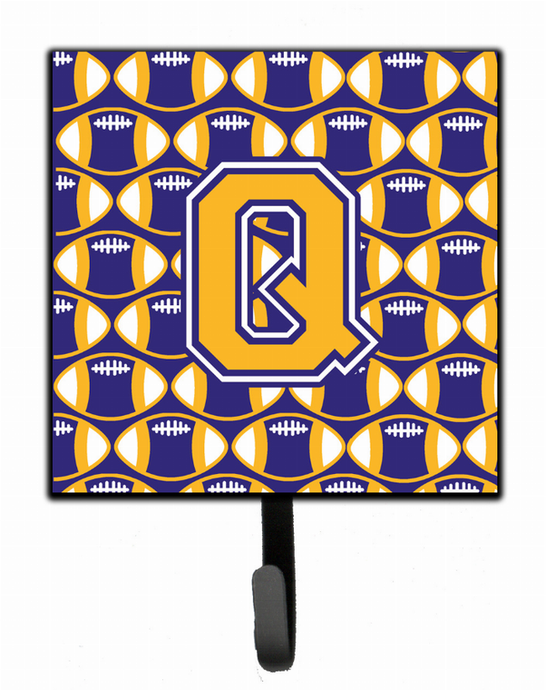 Letter Football Purple and Gold Leash or Key Holder - 638508311023