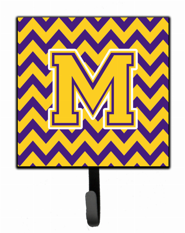 Letter Chevron Purple and Gold Leash or Key Holder - 638508305398