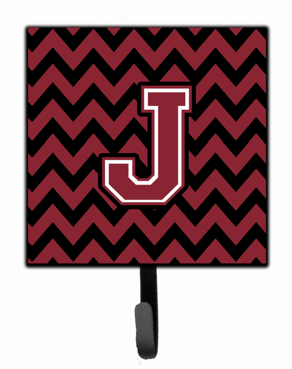 Letter Chevron Garnet and Black  Leash or Key Holder - 638508308115